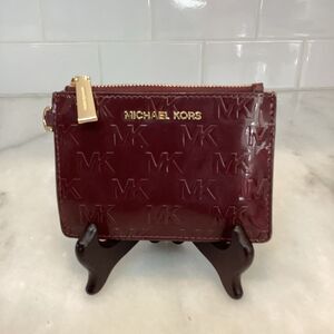 Michael Kors Signature Logo Embossed Patent Key & Card Holder